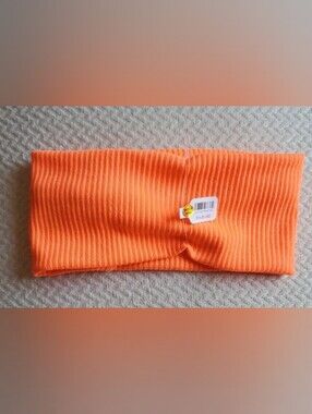 Free People Super Soft Wide Headband/Neon Orange